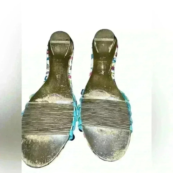 M by Morenatom Blue sandals  Sz 10 Boho Chic - Picture 3 of 3